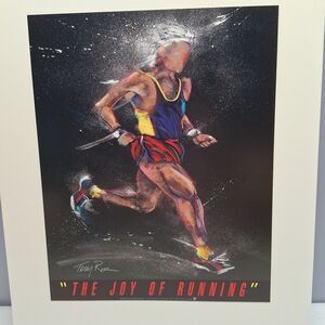 Terry Rose The Joy of Running 1995 2nd Printing Sports Art Print 14"x11" Decor